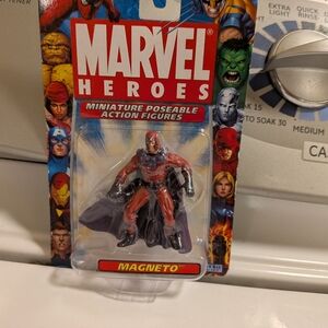 Marvel Heroes Magneto Miniature Action Figure - Red and Black Collector Iteam